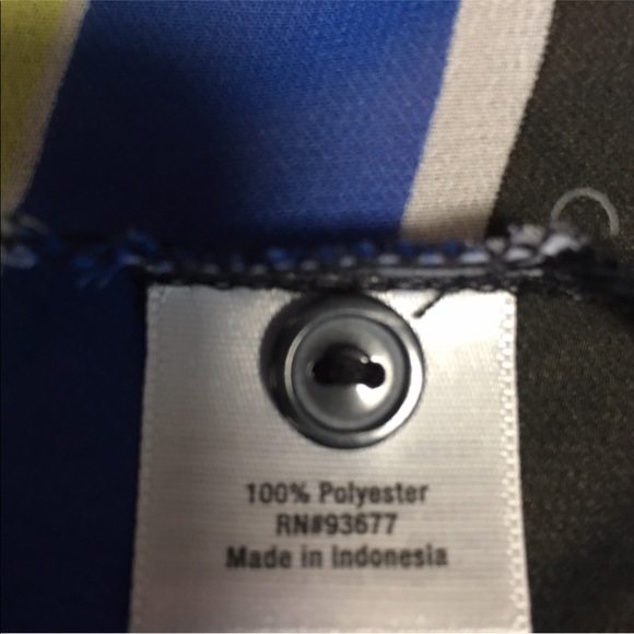 TOP ANA 1/4 TAB FRONT ROLL TAB SLEEVES STRIPES red white blue black yellow PS - Picture 10 of 11